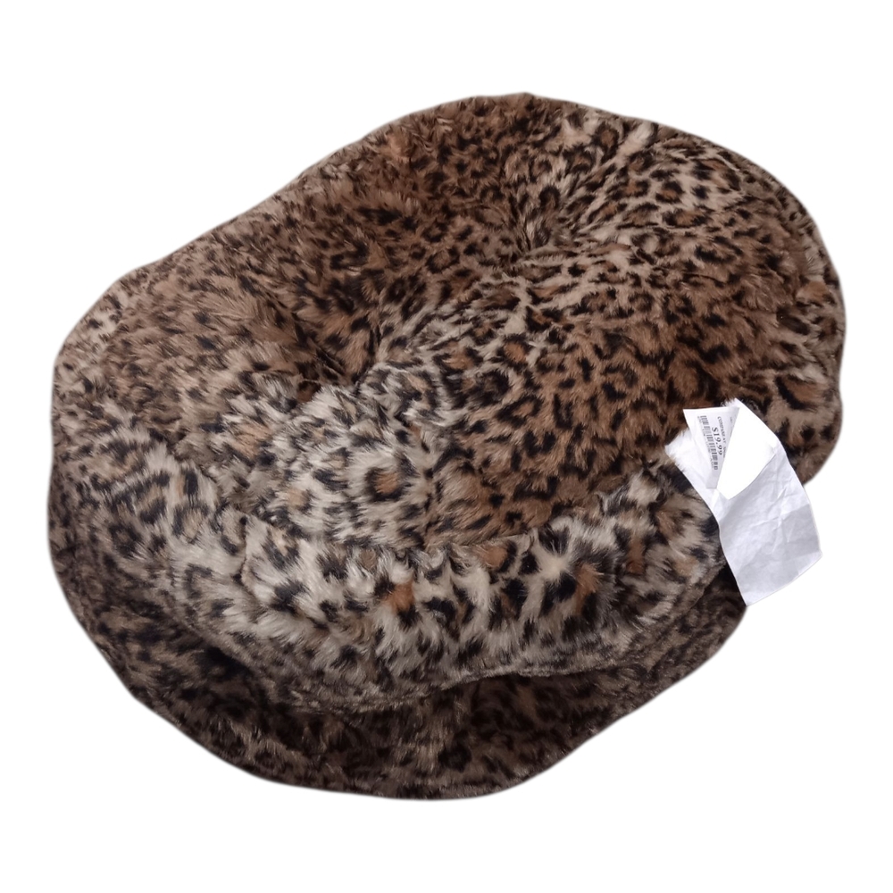 NEW*NEVER USED* Leopard Print Faux Fur Pet Bed πΎπΎ - Picture 4 of 4